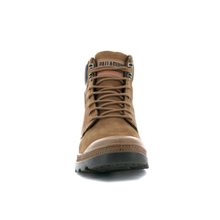 Palladium Pampa Shield WP+ LUX Women's Boots Brown | UK K907-KNC